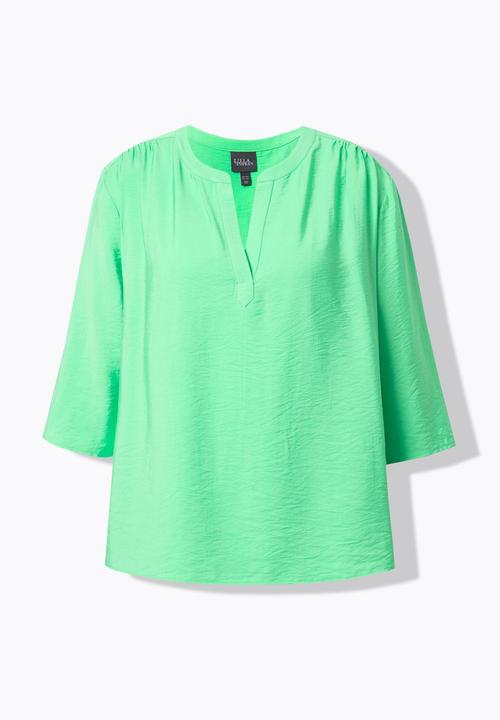 Produktbild Ulla Popken Bluse, Oversized, Tunika-Ausschnitt, 3/4-Arm (60)