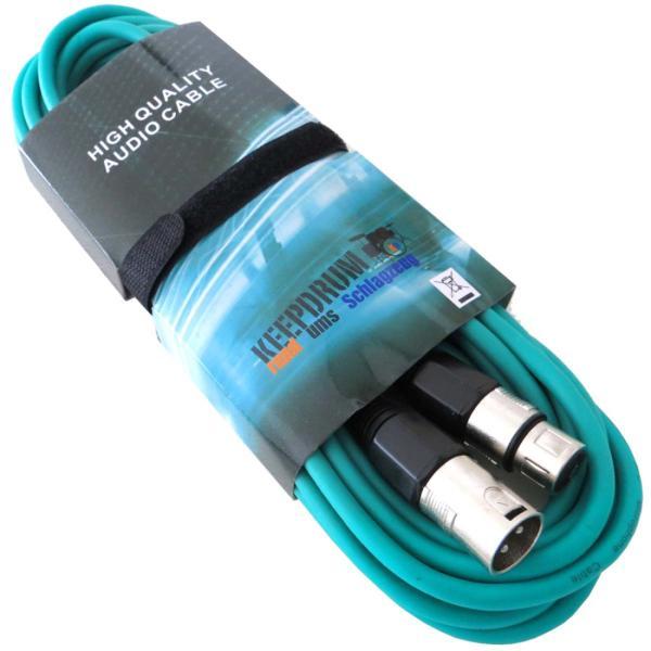 keepdrum MC-001XX GR 6m Mikrofonkabel XLR Grün (6 m, XLR), Audio Kabel