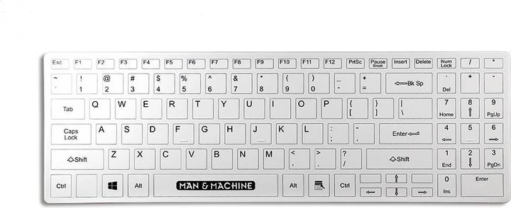 Actual product image Man & Machine Europe manmachi man&machine keyboard its cool flat hygienickeyboard.white.99 keys.en (DE, Cable)