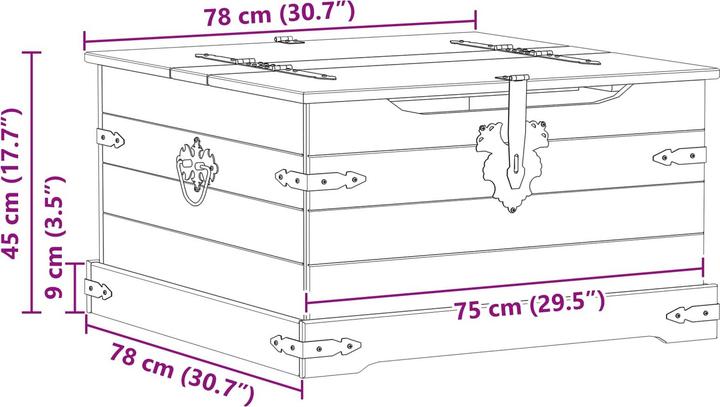 Actual product image vidaXL Aufbewahrungstruhe (78 cm, 1x)