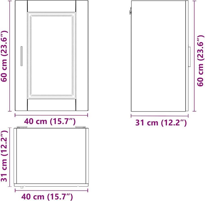 Produktbild vidaXL Küchen-Wandschrank (40 x 31 x 60 cm)