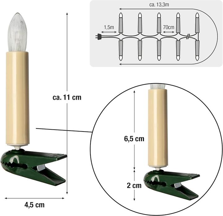 Actual product image Hellum Christmas tree lighting (16.30 m)
