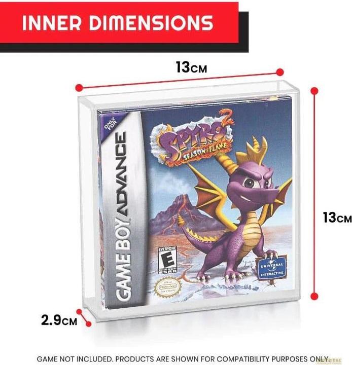 Actual product image Evoretro Acrylic case 2-pack for Gameboy/Gameboy Advance games (DSi XL)
