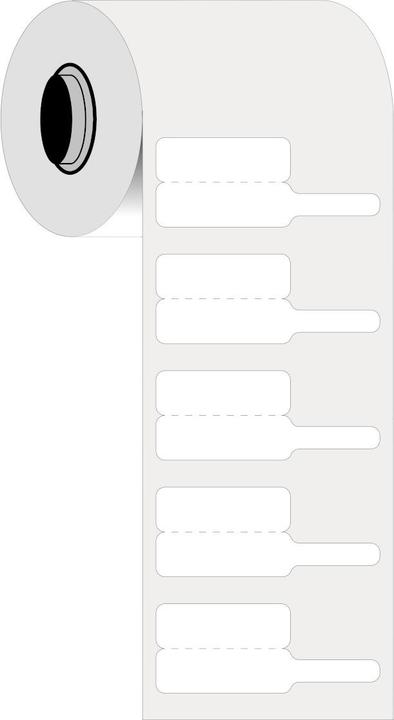 Actual product image Brady B33FP-01-425, polypropylene, white, matt, 30.00 x 10.00 mm, flags, permanent, layout 1 (100 (5.59 cm)