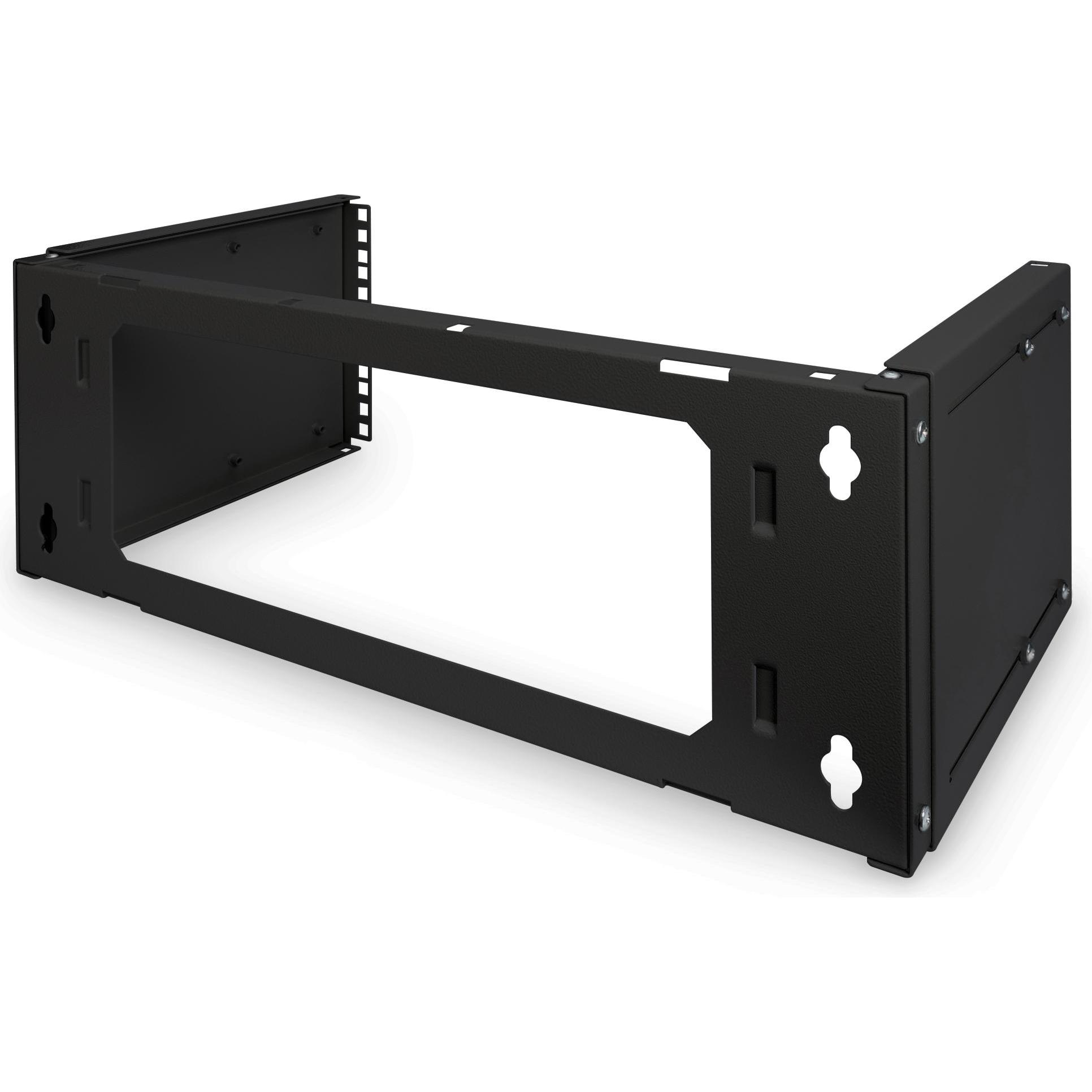 Digitus 4HE Wandmontage Patch-Halter 183x528x225 mm tiefenverstellbar (4 HE, 19 Zoll Rack), Serverschrank, Schwarz