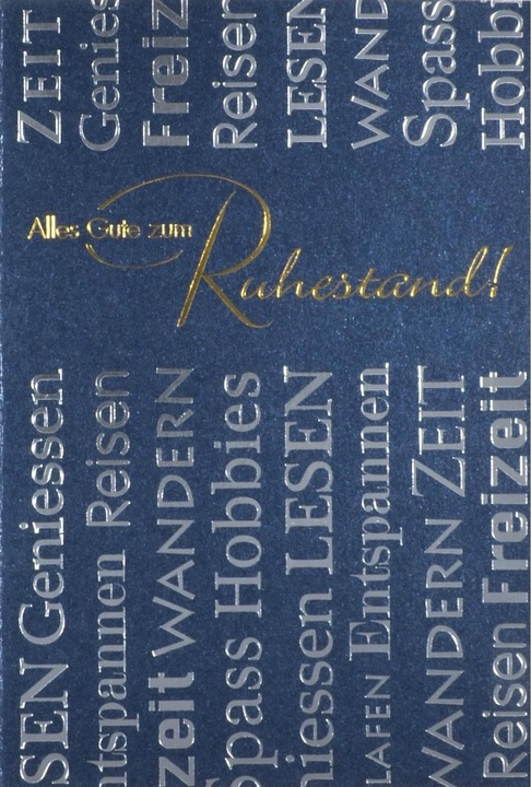 Produktbild ABC Glückwunschkarte B6 Alles gute zum Ruhestand (1 Stk.)