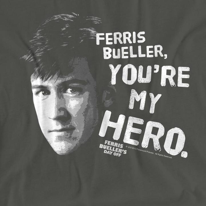 Actual product image Ferris Bueller´s Day Off Unisex Adult My Hero T-Shirt (XL)