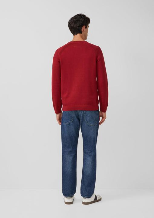 Produktbild s.Oliver Strickpullover Strickpullover aus Baumwolle mit Raglanärmeln (3XL)