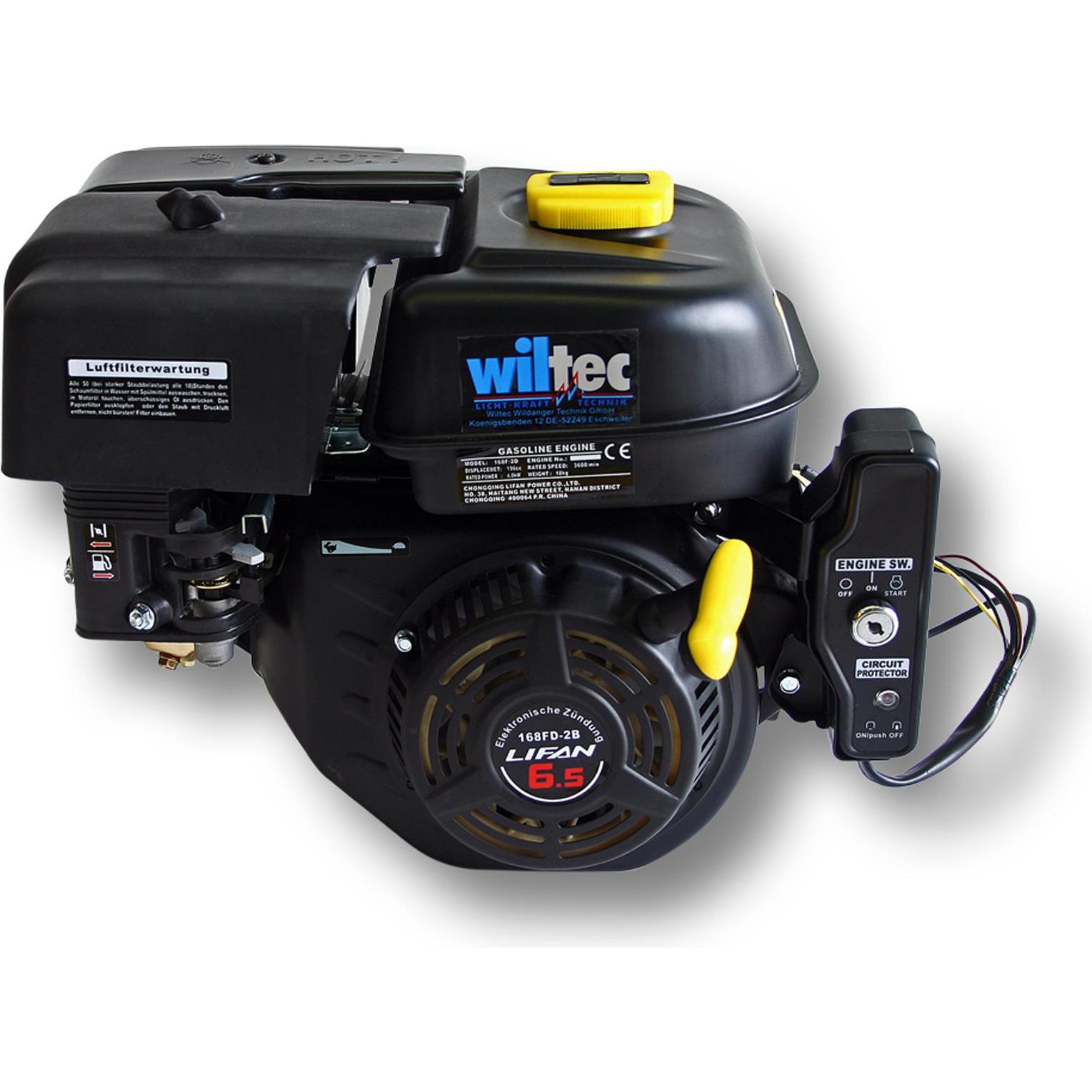 Thumbnail - Wiltec, Zubehör Gartenmaschinen, LIFAN 168 Benzinmotor 4,8 kW 6,5PS 19,05 mm Elektrostart 196 ccm Motor (Rasenmäher)