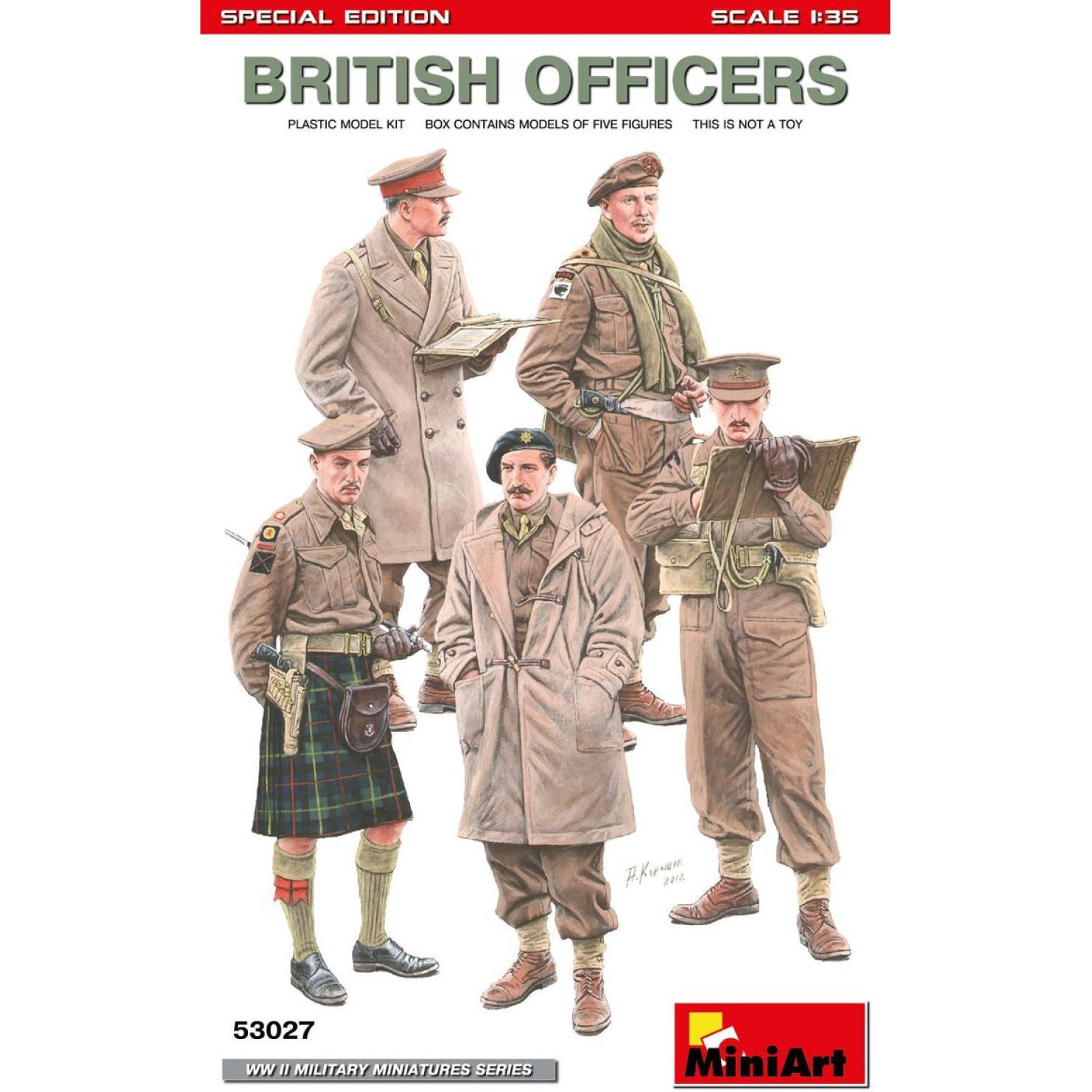 Mini art 1:35 Fig.-Set Brit. Offiziere (5) Sp.Ed. (550053027)