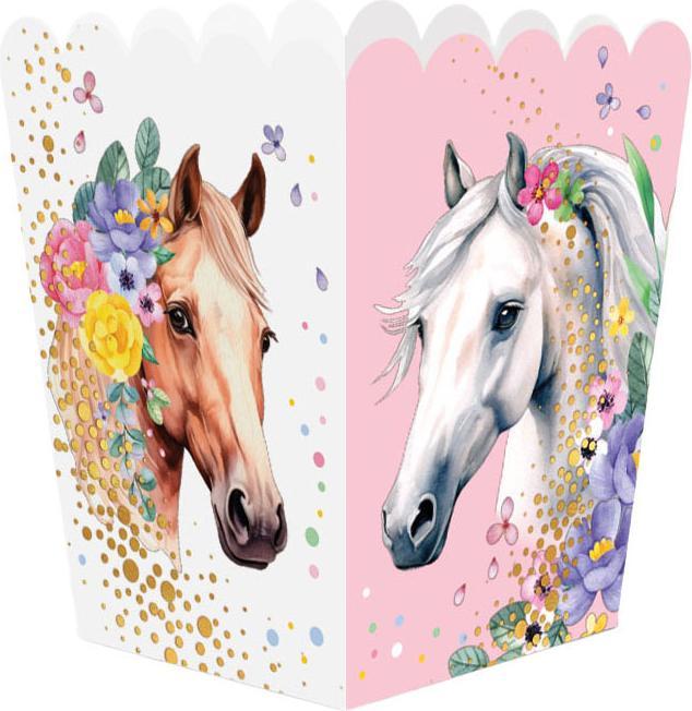 Produktbild Globos Europe Popcorn Box Pferde (8 Stk.)
