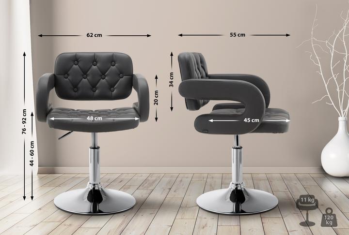 Produktbild CLP Lounger Dublin Kunstleder, grau