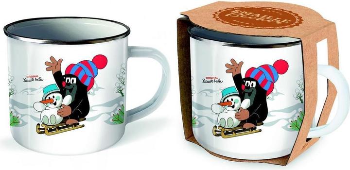 Der kleine Maulwurf - Emaille-Becher Winter (300 ml)