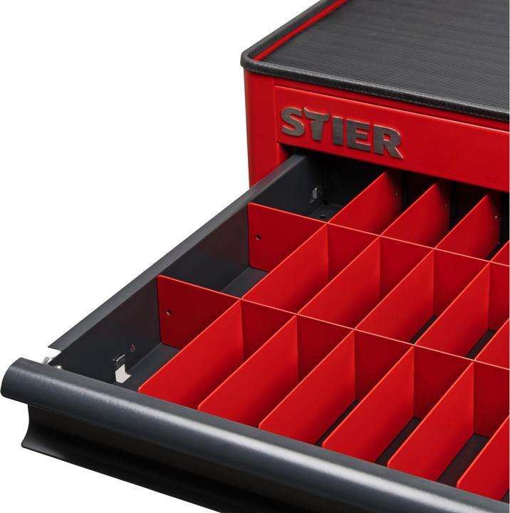 Stier Drawer partition set for workshop trolley (9 x)