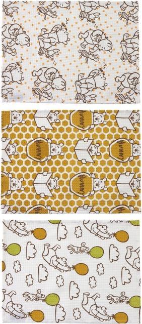 Produktbild Disney Waffelstoff Geschirrtuch 3er-Set mit Winnie the Pooh (31 x 41 cm)