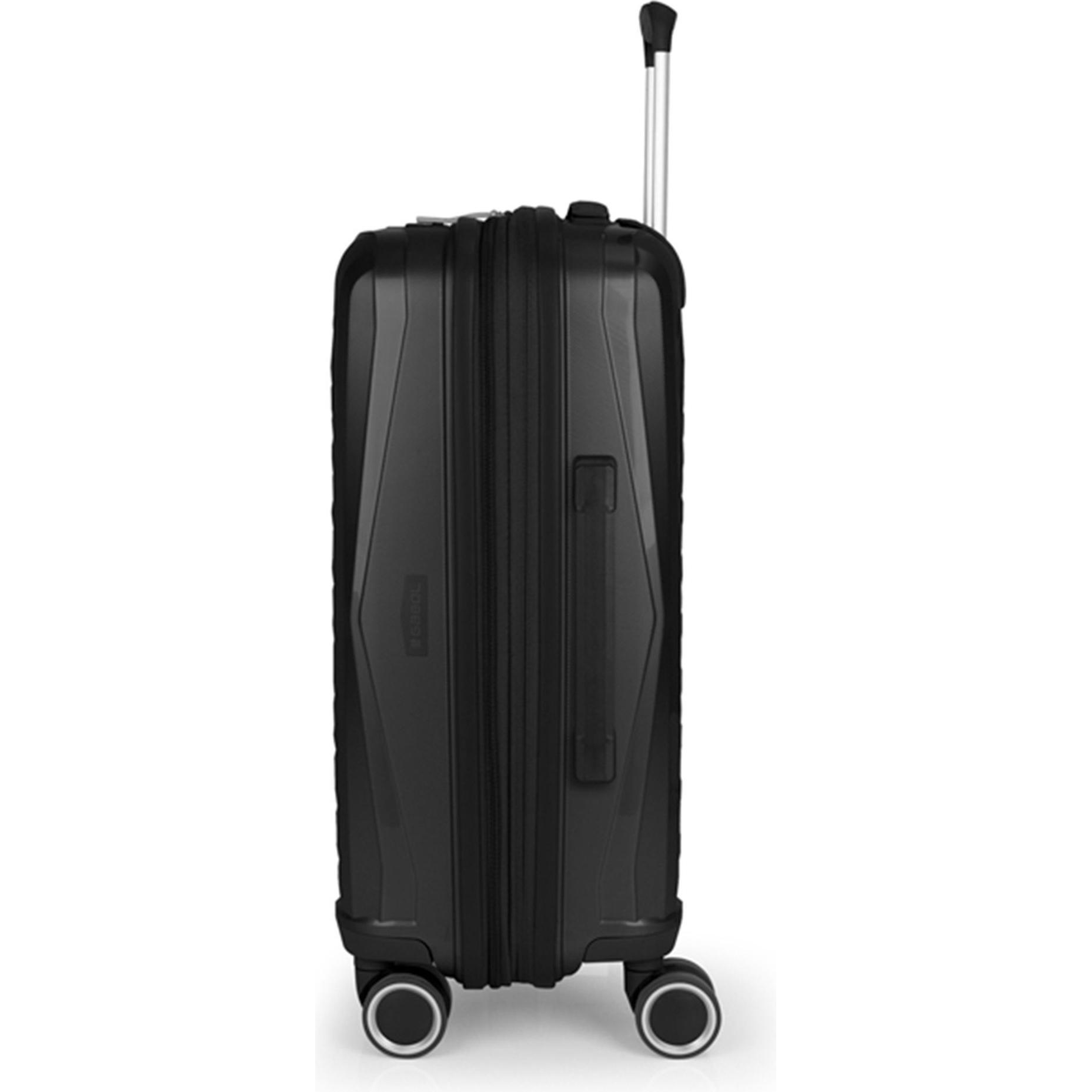 Thumbnail - Gabol, Koffer, Queens 4 Rollen Kofferset 4-teilig mit Dehnfalte, Schwarz, (236 l, XL (ab 115l))