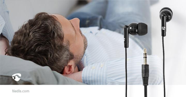 Actual product image Nedis Headphones with cable | 3.5 mm | cable length: 1.20 m | Black (Cable)