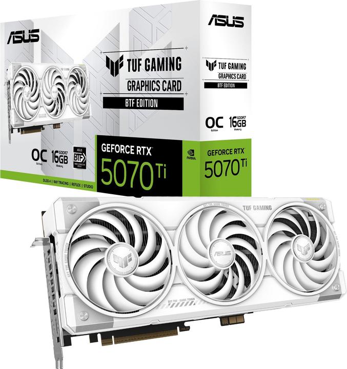 Produktbild ASUS TUF Gaming GeForce RTX 5070 Ti BTF White OC Edition (16 GB)