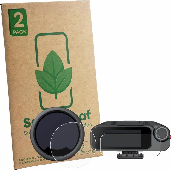 Produktbild ScreenLeaf Schutzfolie für Insta360 Mic Pro TX + RX nachhaltiger Displayschutz Display Schutz Folie Klar