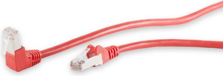 Produktbild Shiverpeaks S/CONN maximum connectivity Netzwerkkabel-Patchkabel, cat 6, S/FTP, PIMF, Winkel-gerade, rot, 0,25m (S/FTP, CAT6, 0.25 m)