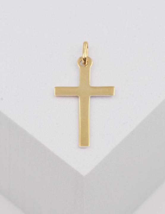 Immagine prodotto Muau Ciondolo croce oro giallo 750, 207x13 mm (Oro giallo 750/18 carati)