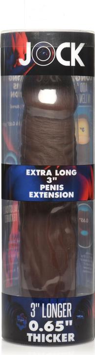 Actual product image Jock Extra Long Penis Sleeve 3" - Brown