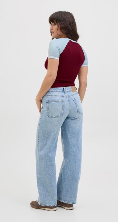 Produktbild JJXX Jxgigi Str Ss Contrast Tee Jrs Ln (XS)