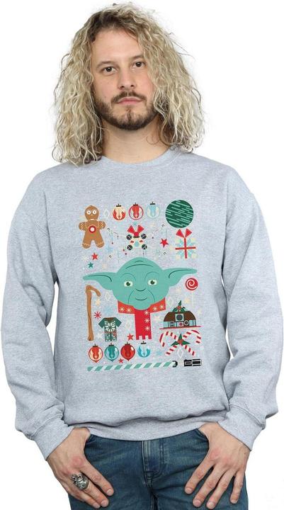 Actual product image Star Wars Mens Yoda Christmas Sweatshirt (4XL)