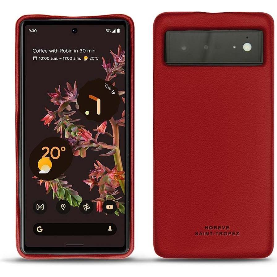 Noreve Lederschutzhülle (Google Pixel 6), Smartphone Hülle, Rot