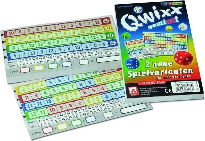NSV Qwixx gemiXXt blocs supplémentaires (Allemand)