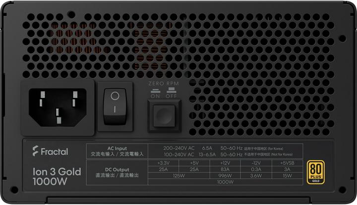 Productafbeelding Fractal ION Gold 1000W Black (null Watt) (1000 W)