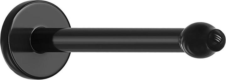 Produktbild Star Piercing Nasenstecker gerade schwarz mit Scheibe retainer (Kunststoff, ohne Messing)
