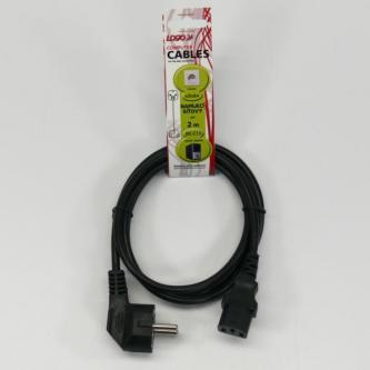 Produktbild Logo Netzkabel 23 Netzkabel, CEE7 (Stecker) - C13, 2m, VDE approved, schwarz (2 m)