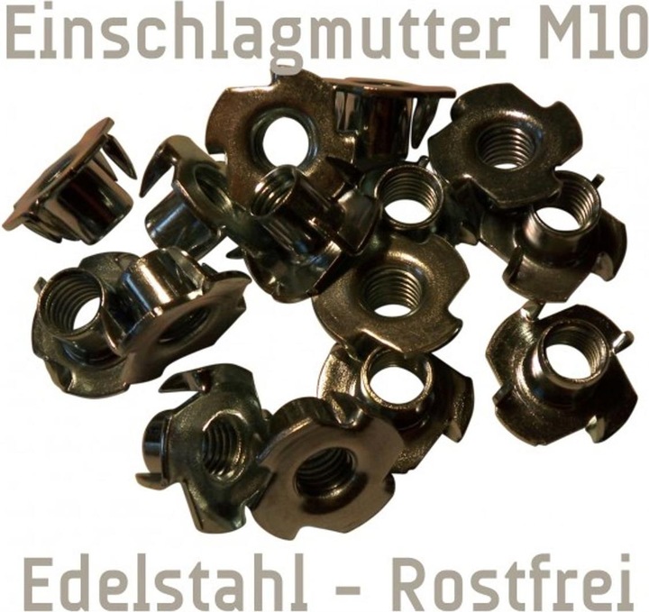 Actual product image Kletterbude Drive-in nut M10 for climbing walls stainless steel