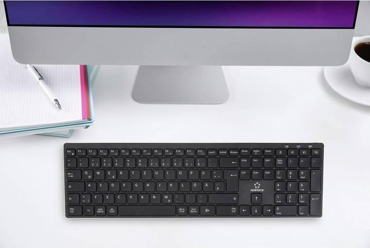 Produktbild Renkforce RF-ARKB-400 Bluetooth® Tastatur Deutsch, QWERTZ Schwarz Wiederaufladba (DE)