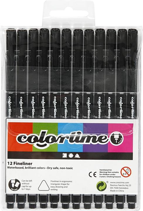 Produktbild Colortime Fineliner Markers (12x)
