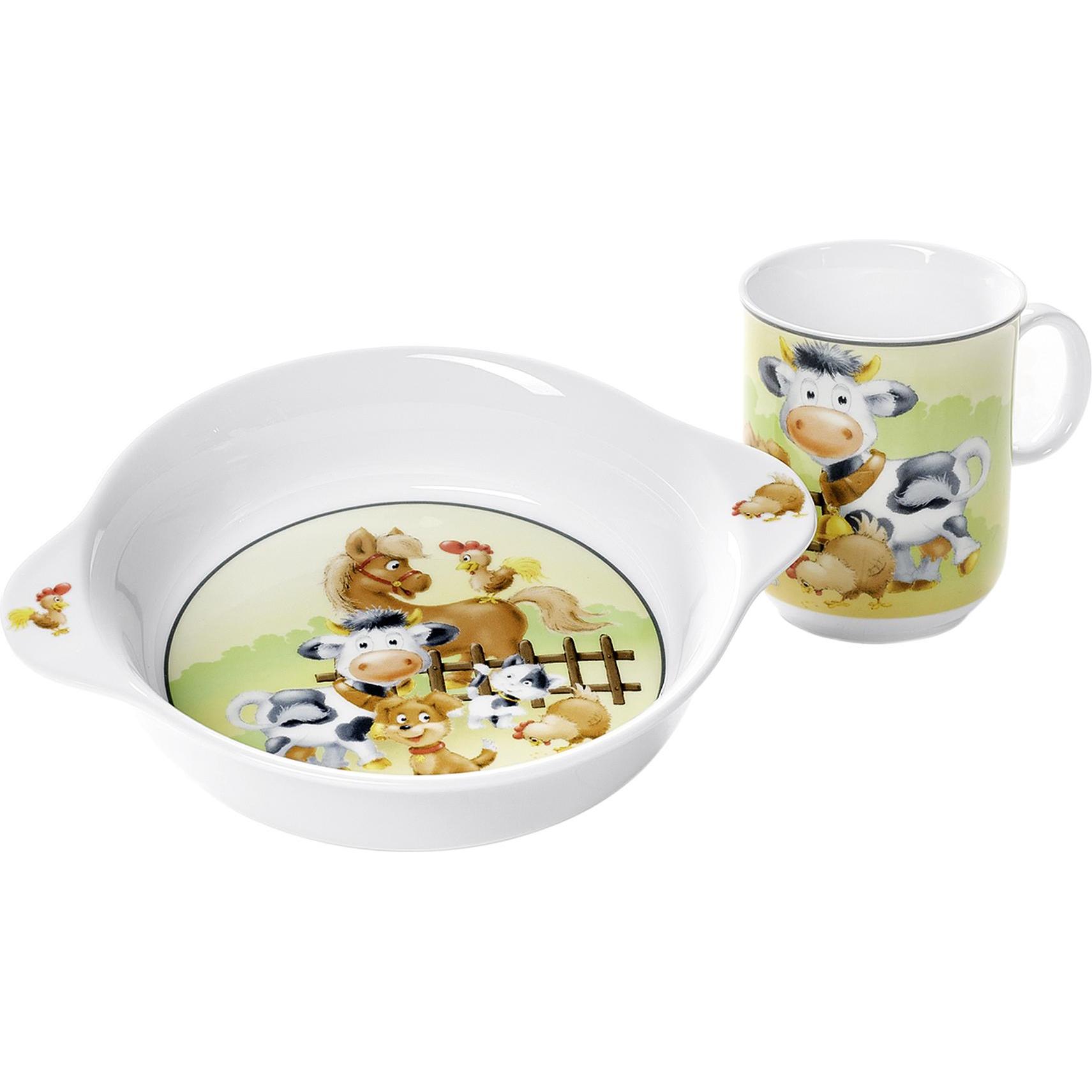 Ritzenhoff & Breker, Kindergeschirr + Kinderbesteck, R+B Kindergeschirr Hoftiere 2t