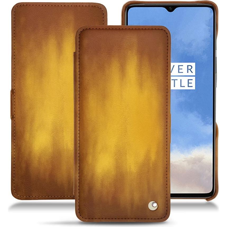 Noreve Lederschutzhülle horizontal (OnePlus 7T), Smartphone Hülle, Gold