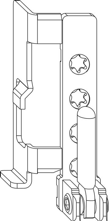 Maco Ecklager AS für Falzecklagerband mit ÜV, 12/18 mm, links, silber (54691)