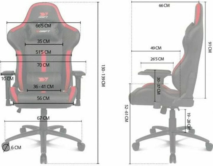 Actual product image Drift Silla Gaming Expert Dr350 Negra-Roja
