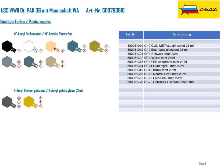 Image du produit Carson 1:35 WWII Dt. PAK 36 avec équipage WA