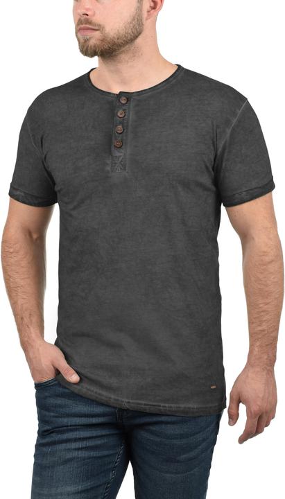 Immagine prodotto Solid Tihn T-Shirt A Maniche Corte Maglietta Da Uomo Con Collo Grandad In Cotone 100% (S)