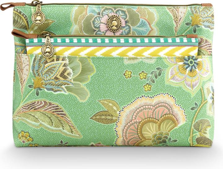 Produktbild PIP Studio Caryn Kosmetiktasche Kombi Matata grün 26x7.5x18cm/22x1x13cm