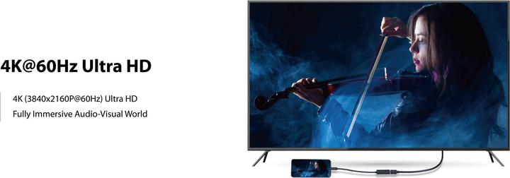 Immagine prodotto Renkforce RF-TCA-200 1+1 Port USB 3.2 Gen 1-Hub (USB 3.0) mit zusätzlichem USB-C (HDMI, 15 cm)