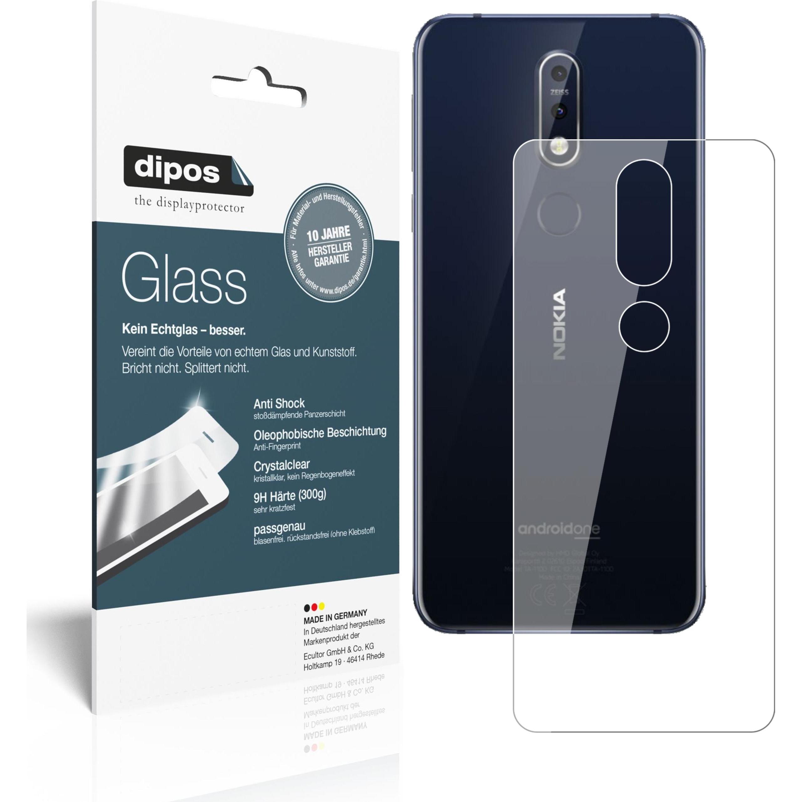 Dipos Displayschutz Anti-Shock (1 Stück, Nokia 7.1), Smartphone Schutzfolie, Transparent