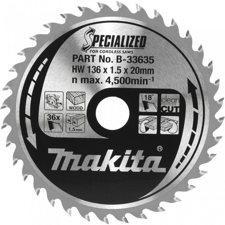 Produktbild Makita SPECIALIZED Kreissägeblatt 136