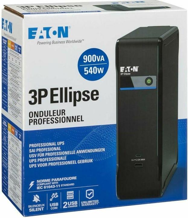 Actual product image Eaton USV 3P900UI 900VA 540W USB IEC (900 VA, 540 W, Standby UPS)