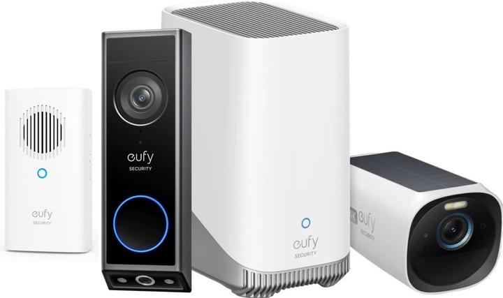 eufy Sonnette vidéo E340 avec carillon + Homebase 3 S380 + EUFYCAM 3 - DEVIOUS BUNDEL
