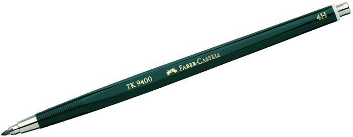 Actual product image Faber-Castell Castell 139414 - Clutch pencil TK 9400, lead thickness: 2 mm, hardness: 4H, barrel colour: green (2 mm, 4h, 1 x)