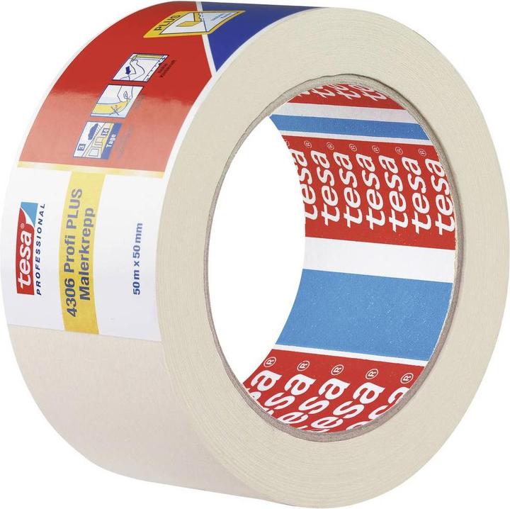 Produktbild tesa Profi PLUS Malerkrepp 50m x 50mm (50 mm)